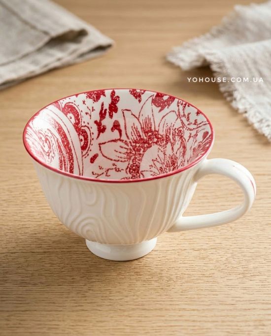 Чашка Red floral 420 мл