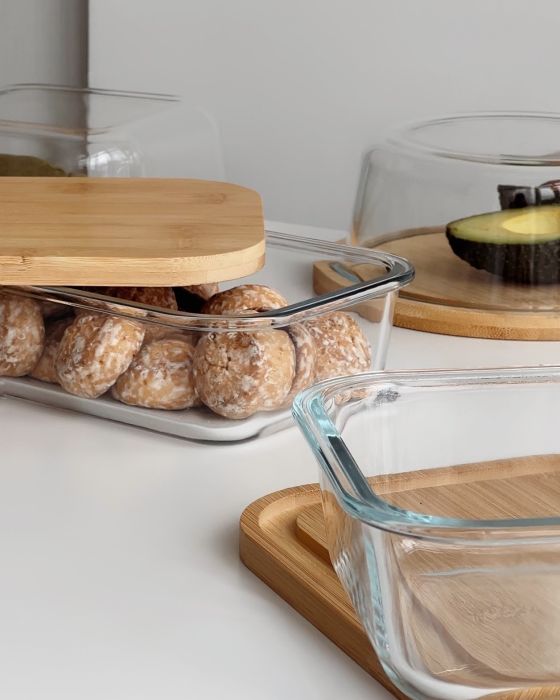 Ємність для зберігання Bamboo (прямокутна велика, 22х16,5см)