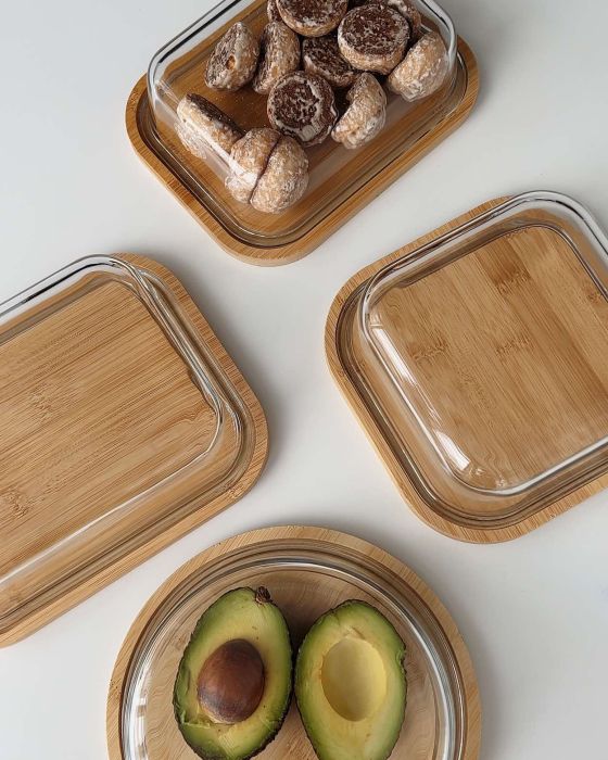 Ємність для зберігання Bamboo (кругла, 19,4 см)