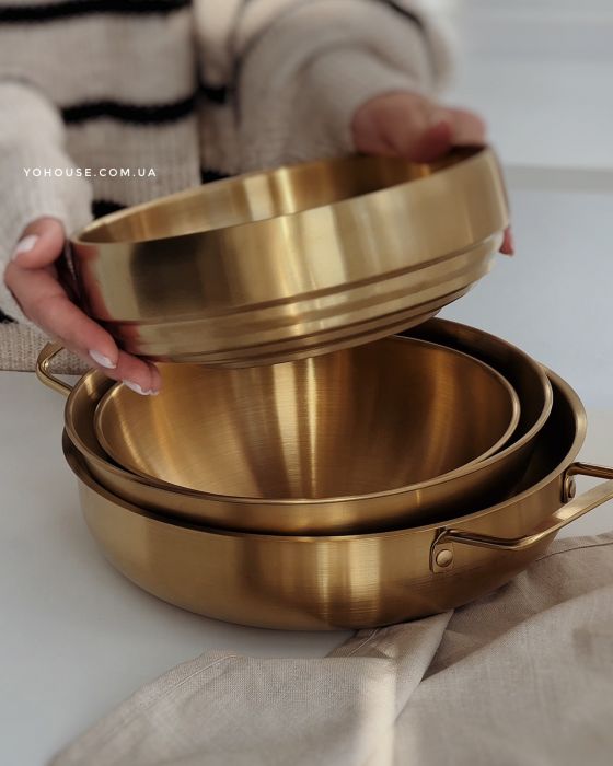 Салатник Gold  об'ємний 21 см  