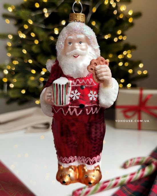 Ялинкова прикраса Santa з пряником 15,5 см